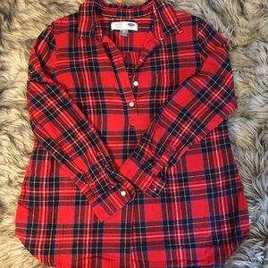 Old Navy maternity flannel shirt